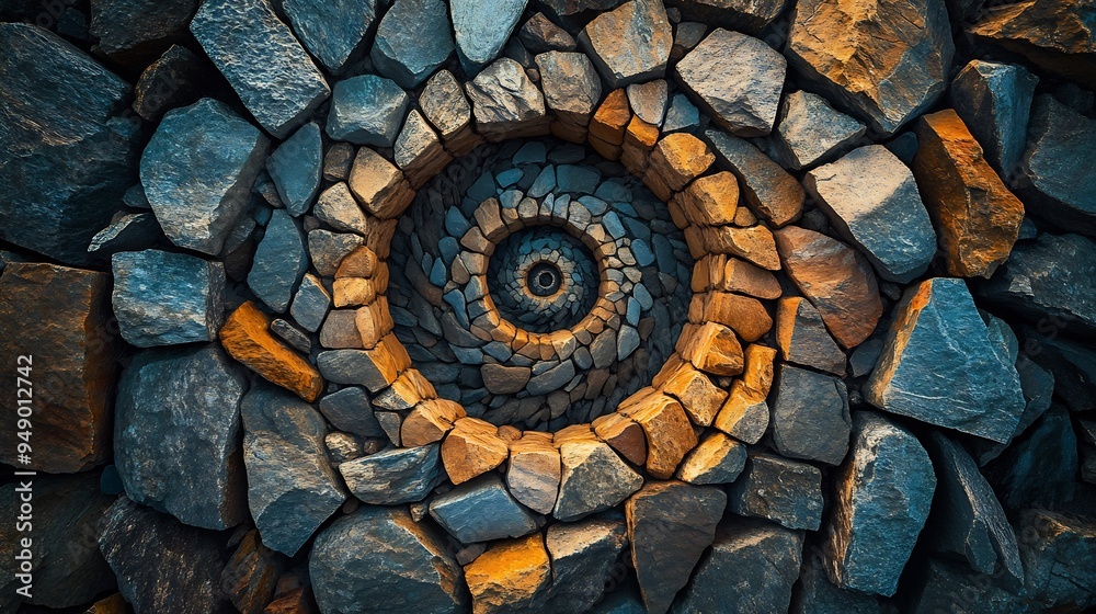 Stone Spiral: A Geometric Arrangement of Rocks Stone Spiral: A Geometric Arrangement of Rocks