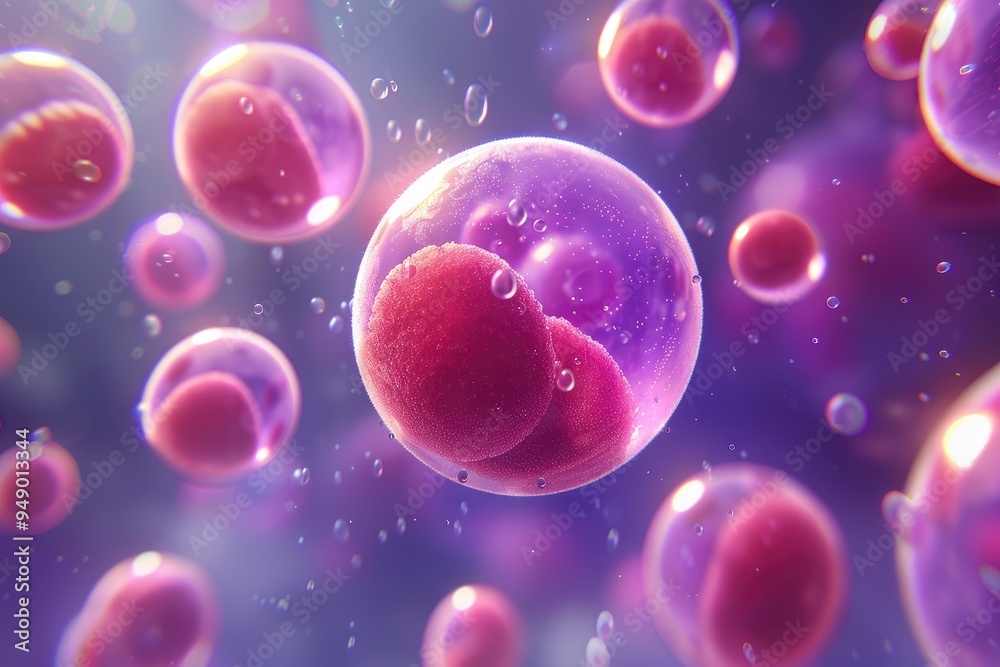 Abstract Pink Bubbles in Liquid Abstract Pink Bubbles in Liquid