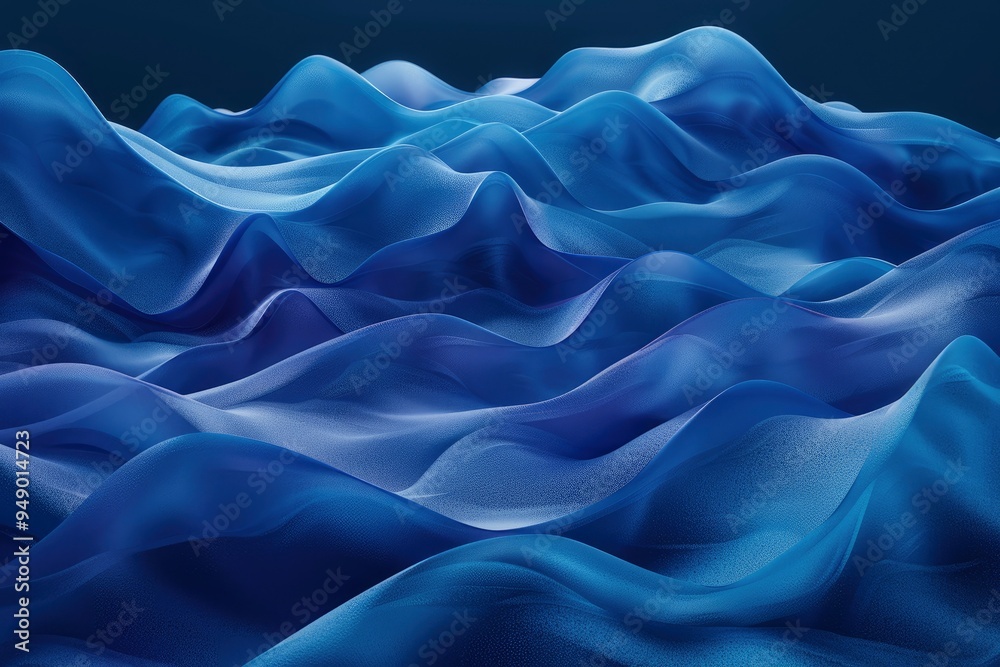 Obraz premium Abstract Blue Waves Abstract Background