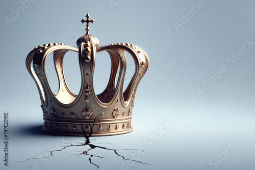 Crack under the crown. Space for text. photo