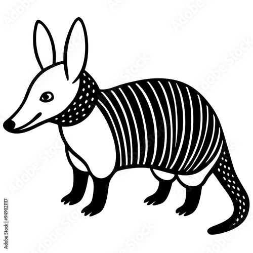 a drawing of a simple cute AARDVARK