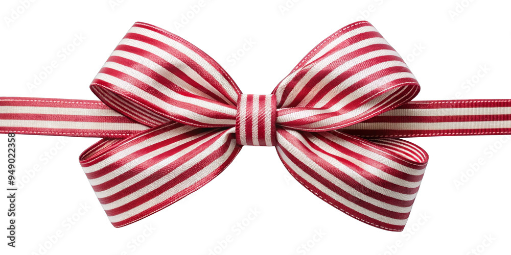Striped ribbon bow, isolated on transparent png background Striped ribbon bow, isolated on transparent png background