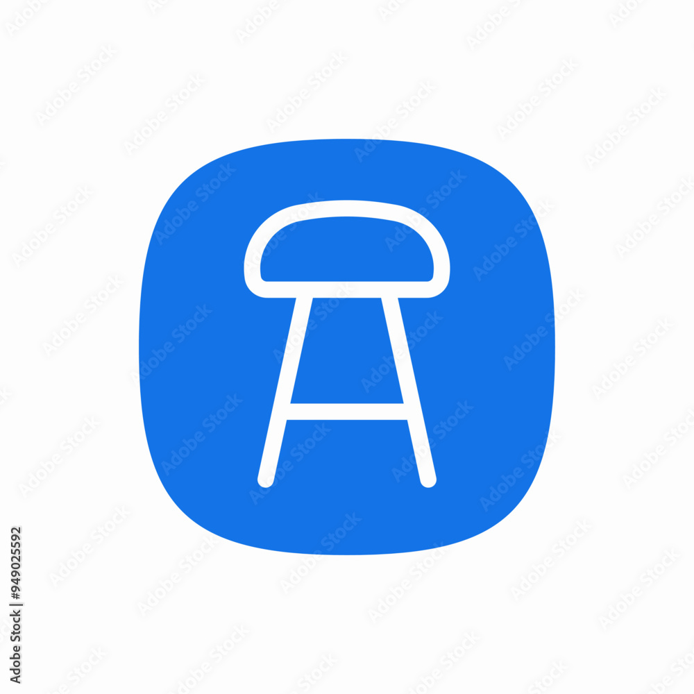 stool chair seat furniture icon stool chair seat furniture icon