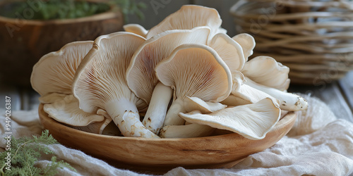 Oyster Mushrooms, Pleurotus Ostreatus photo