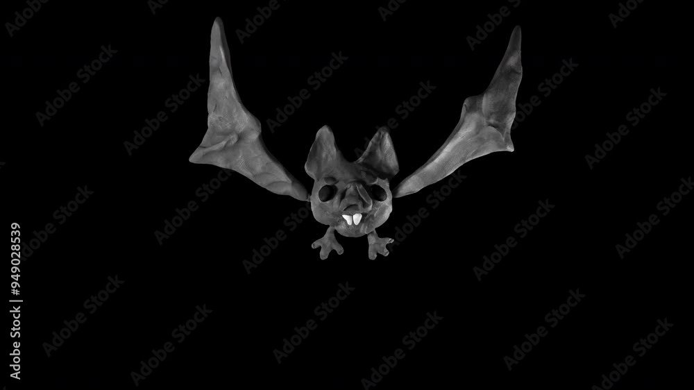 Plasticine bat on a transparent alpha channel.