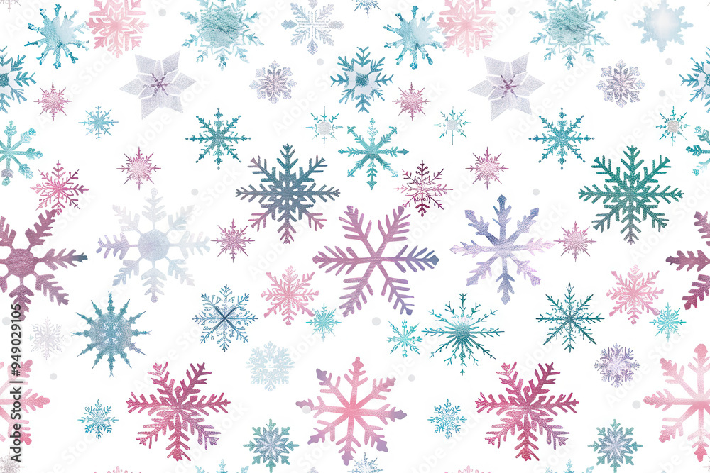 Delicate winter background with a snowflake pattern Delicate winter background with a snowflake pattern
