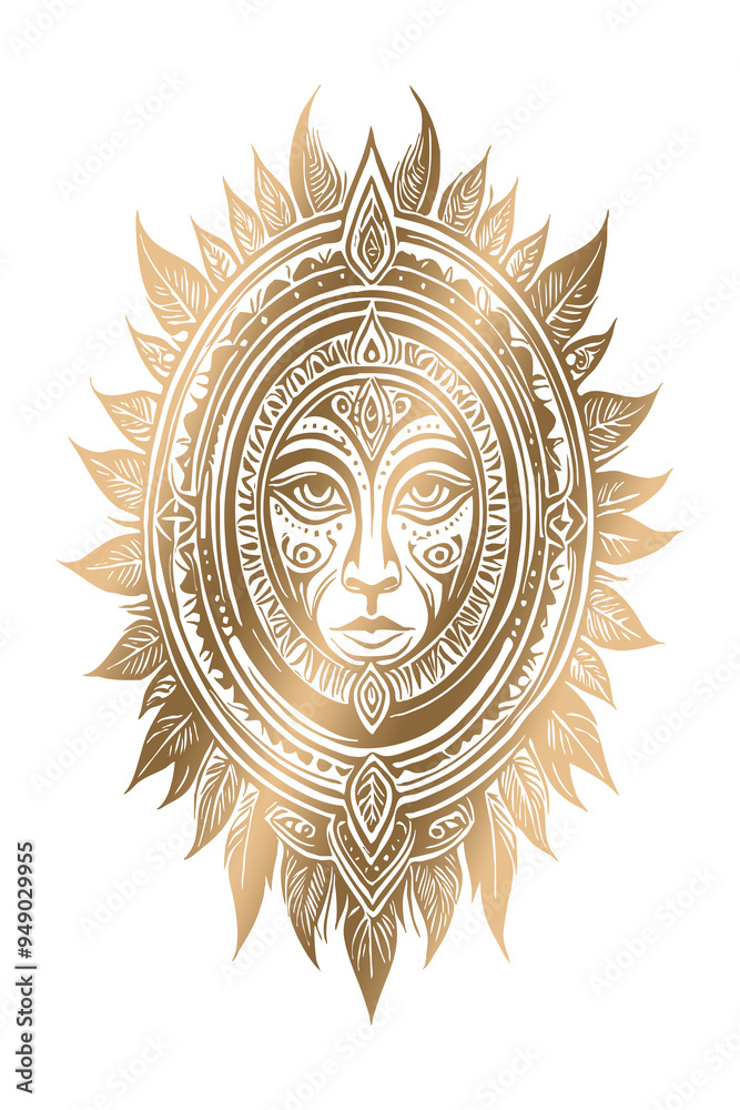 Gold Polynesian pattern . For use on tattoos, posters, covers, textiles and T-shirt prints. Gold Polynesian pattern . For use on tattoos, posters, covers, textiles and T-shirt prints.