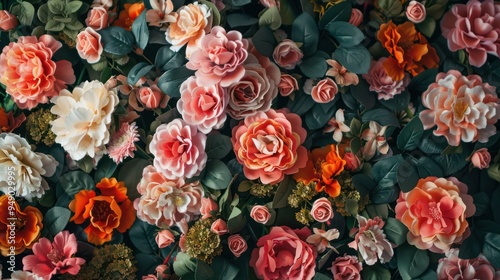 Floral Background with Vibrant Colors