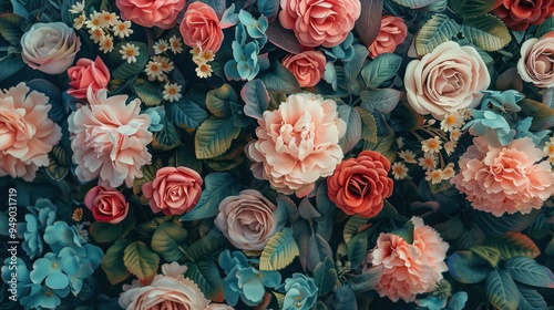 Close-Up of Vibrant Pink and Red Flowers
