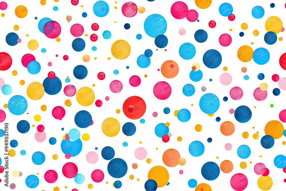 Abstract pattern with multicolored circles