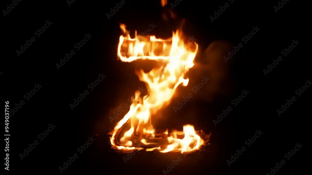 Flaming Letter Z Against a Dark Background Creating a Striking Visual Generative AI Flaming Letter Z Against a Dark Background Creating a Striking Visual Generative AI