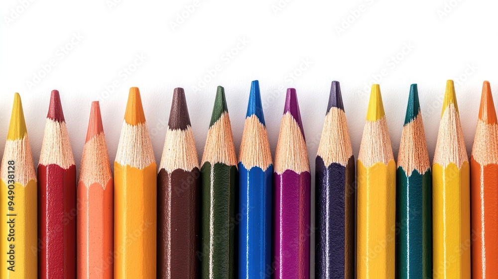 color pencils isolated on white background color pencils isolated on white background