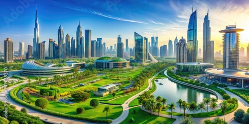 expo city dubai sustainable development green architecture eco-friendly innovations #949039370