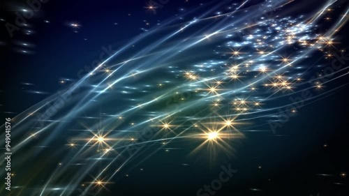 4k Dark Blue Horizon Waves Motion Background