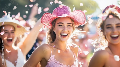 Melbourne Cup in Australia. horse racing photo