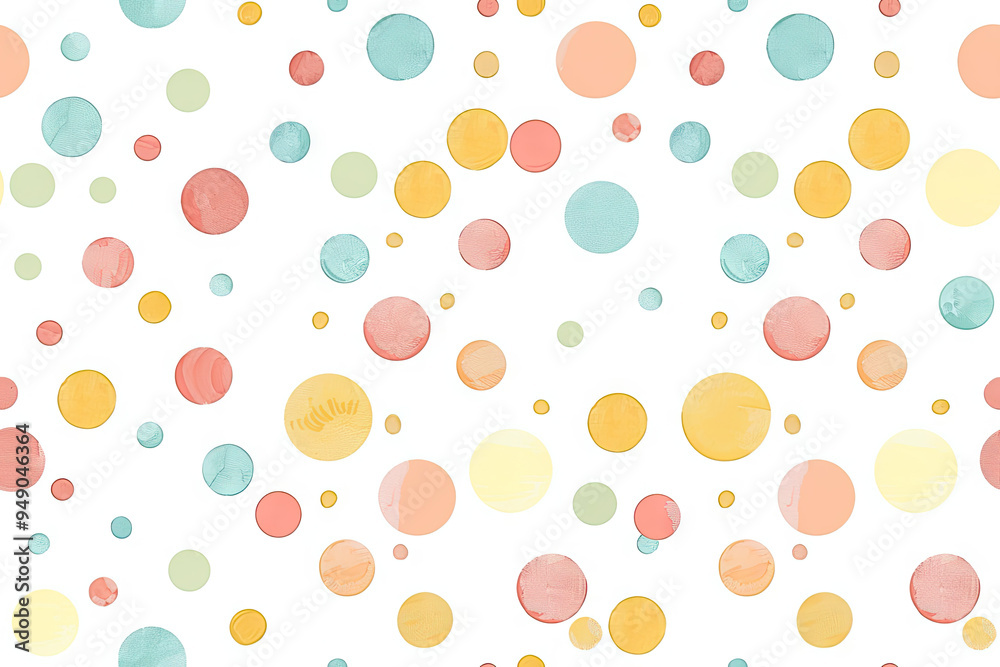 Seamless pattern with multicolored circles on a white background Seamless pattern with multicolored circles on a white background