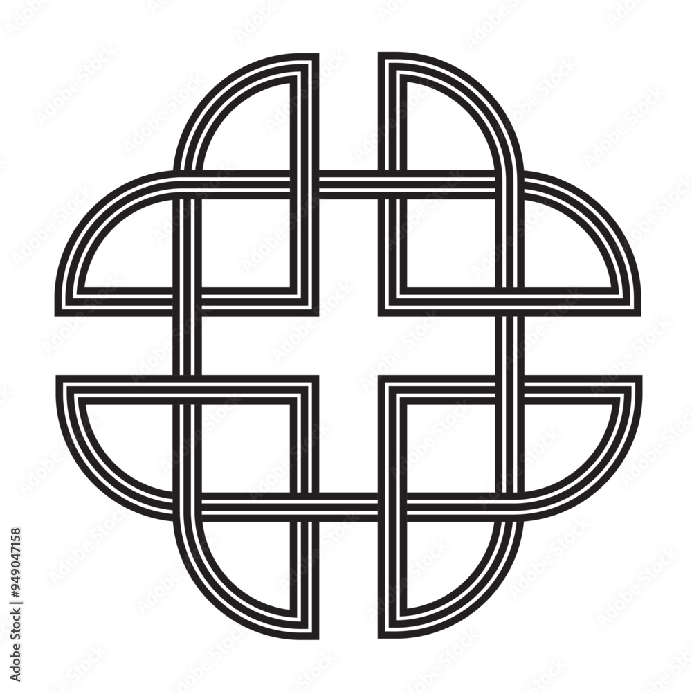 celtic dara knot irish symbol logo icon tattoo isolated on white background. vector illustration. celtic dara knot irish symbol logo icon tattoo isolated on white background. vector illustration.