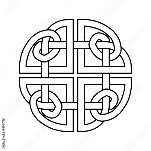 celtic dara knot irish symbol logo icon tattoo isolated on white background. vector illustration.
