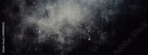 Black dark azure cobalt sapphire blue abstract background. Color gradient. Geometric shape. Wave, wavy curved line. Rough grunge grain noise. Light neon metallic shine shimmer bright. Design	