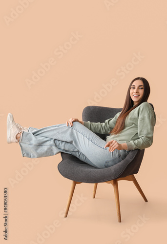 Beautiful young happy woman...