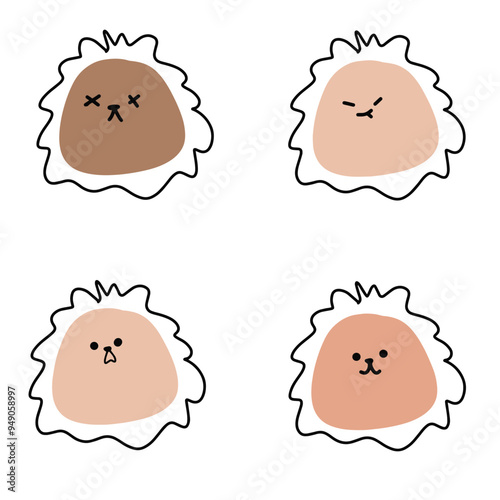 Pastel Hedgehog Vector | Various Expressions | Cute Line Art | Minimalist Design (4 Vectors)