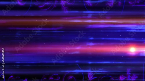 4k Romantic Shiny Horizon Motion Background