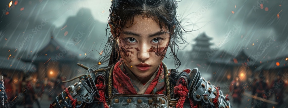 Historical depiction - japanese samurai portrait, essence of warrior's ...
