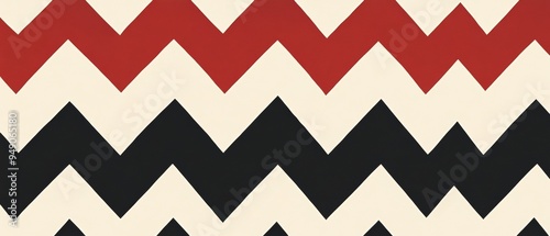A chevron patterned fabric with black and white stripes