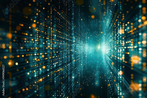 Abstract Digital Tunnel of Light