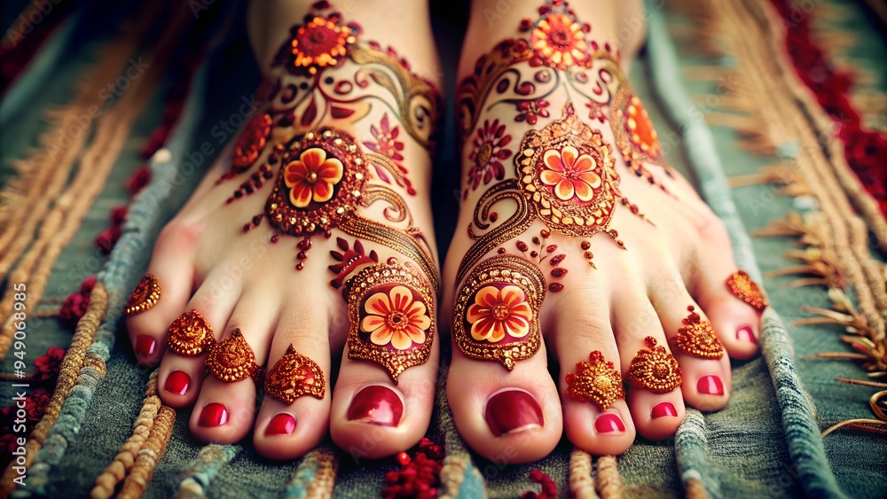 Female feet with pedicure Female feet with pedicure