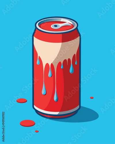 Cooldrinks can red vector illustration