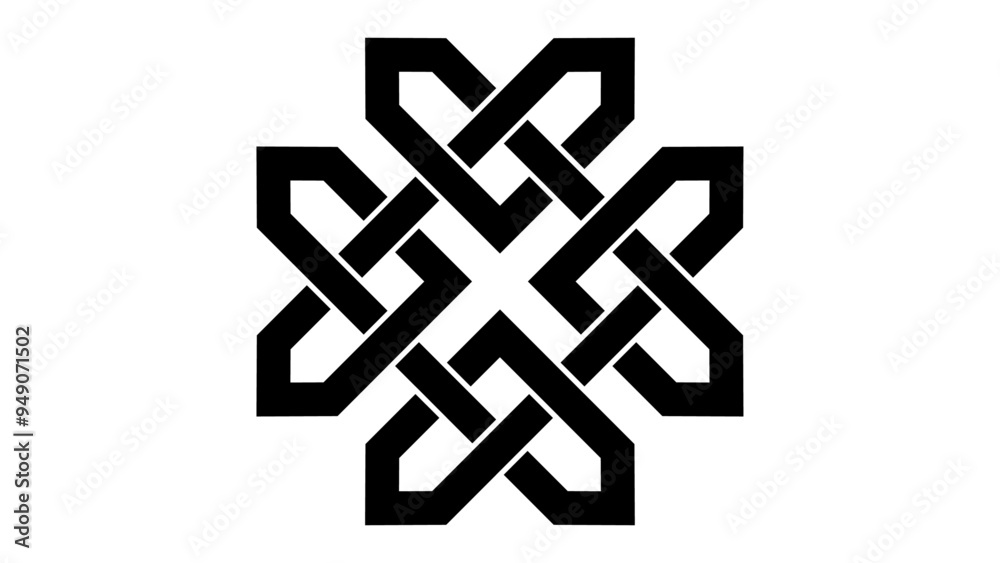 celtic shamrock knot heart love endless vector isolated on white background. vector illustration.