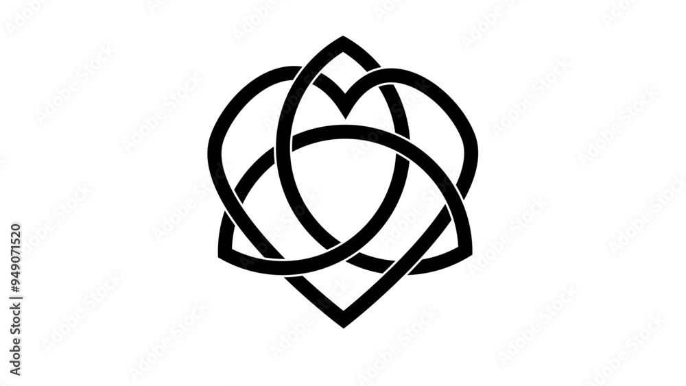 celtic knot heart love endless vector on white background for tattoo symbol icon logo web. celtic knot heart love endless vector on white background for tattoo symbol icon logo web.