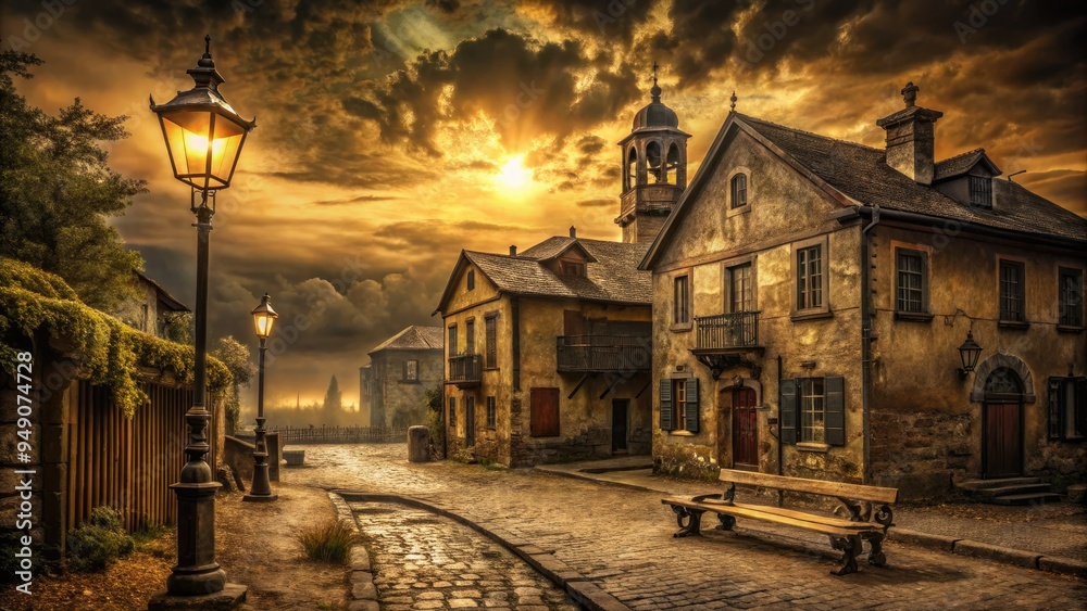 Fototapeta premium Historic Heritage Moody Atmospheric Sepia Toned Antique Concept