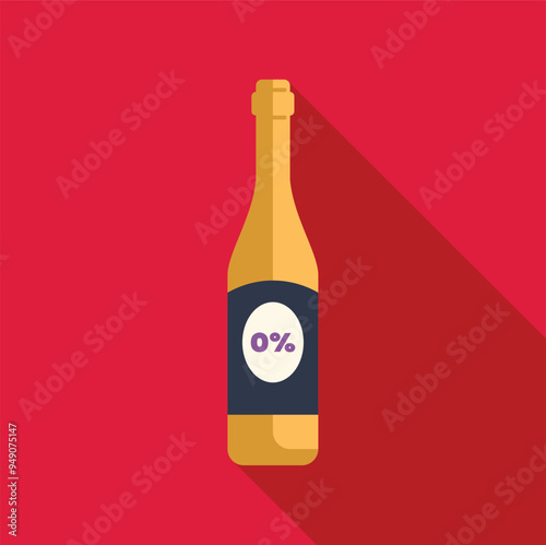 Non alcoholic sparkling wine bottle with a label indicating zero percent alcohol content, emphasizing the growing trend of health conscious beverages