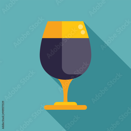 Minimalist vector illustration of a glass, ideal for bars, restaurants and pubs