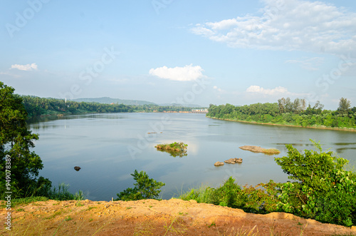 Netravati River at Thumbe in Mangalore, India photo