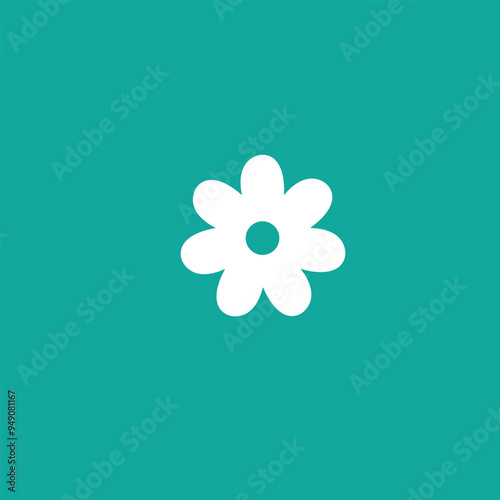 Simple Flower Design Icon Illustration Eps 10