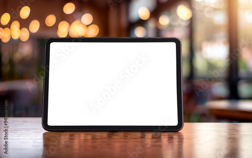 tablet mock up blank on the table