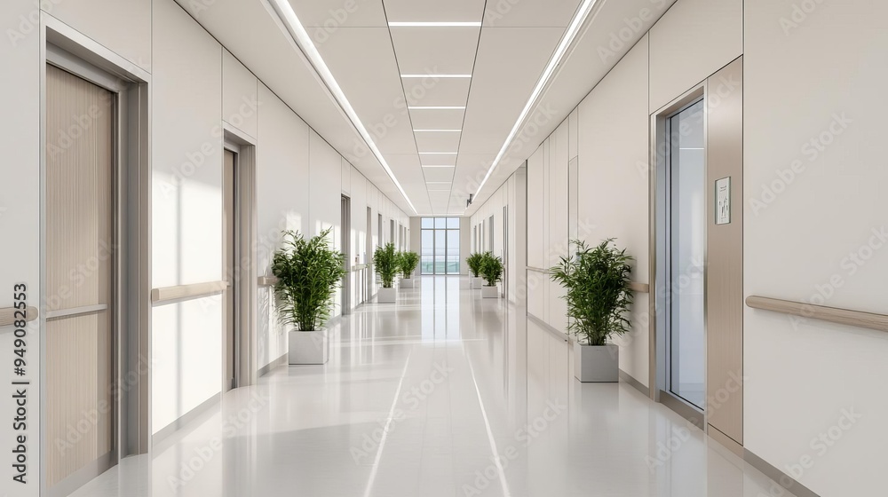 Healthcare facility with smart building technology for energy conservation, eco-friendly design, green healthcare Healthcare facility with smart building technology for energy conservation, eco-friendly design, green healthcare