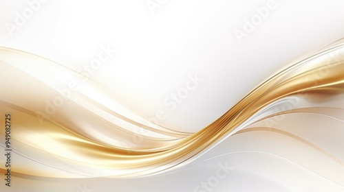 Free plain white background with gold wave