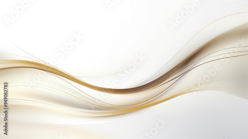 Free plain white background with gold wave