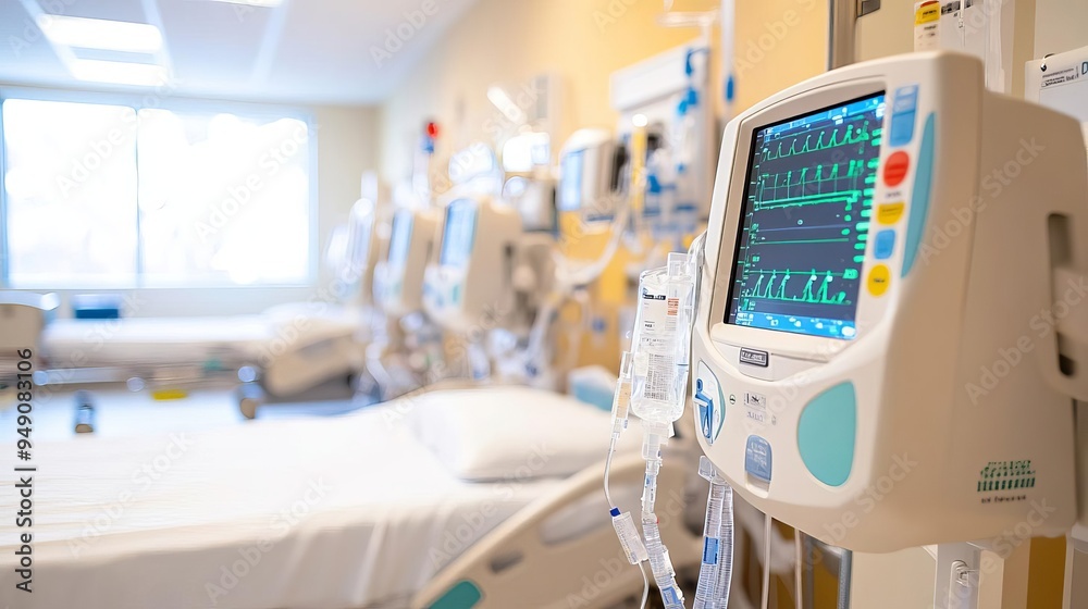 Pediatric intensive care unit PICU with child-friendly technology and advanced life support, critical care, pediatric health