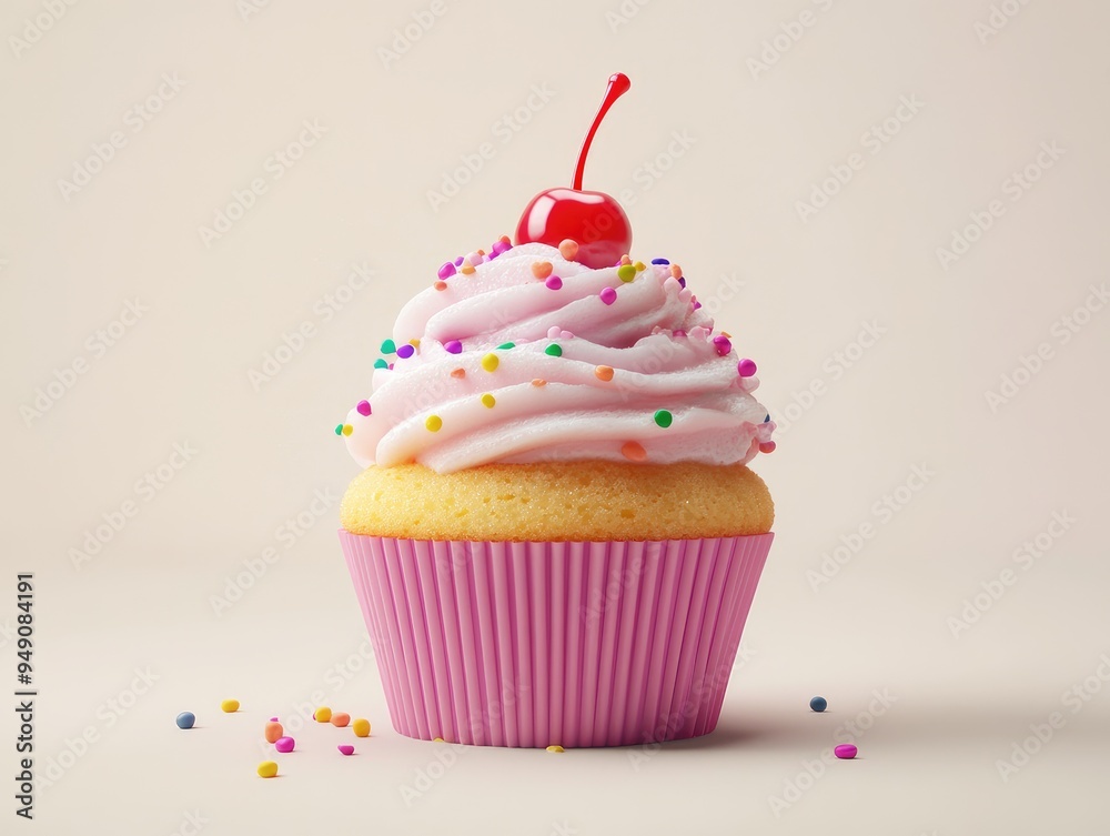 cupcake with cherry cupcake with cherry