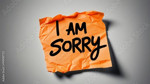 i am sorry post-it note