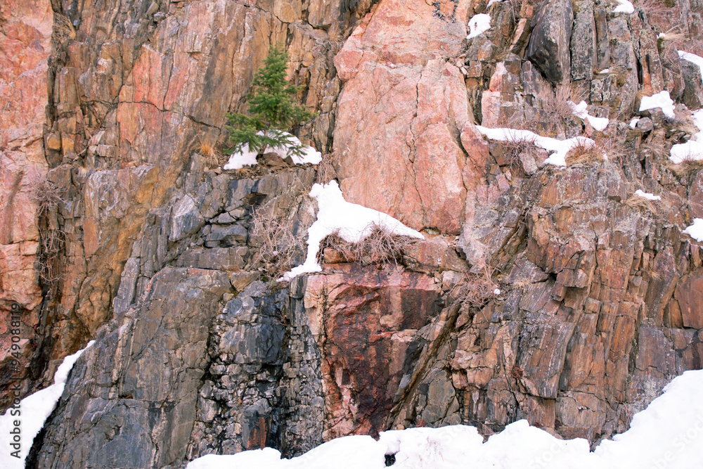 Fototapeta premium red rock colorado mountainsides