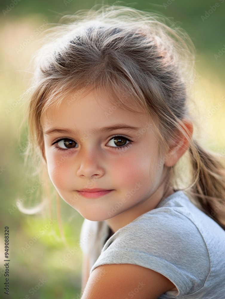 Charming Portrait of a Young Girl in Natural Light
