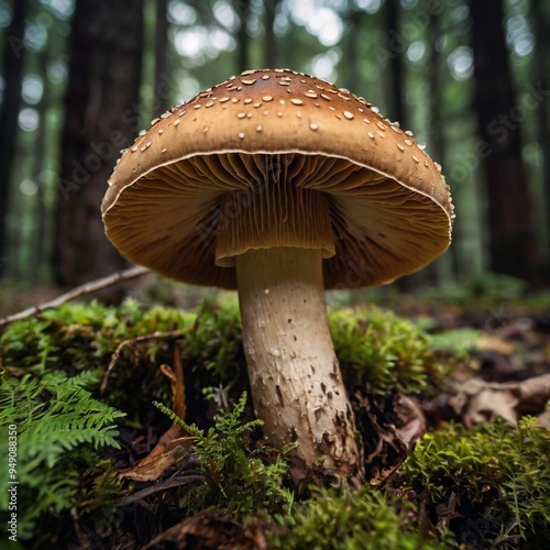 One Mushroom fungi fungs in the forest photo