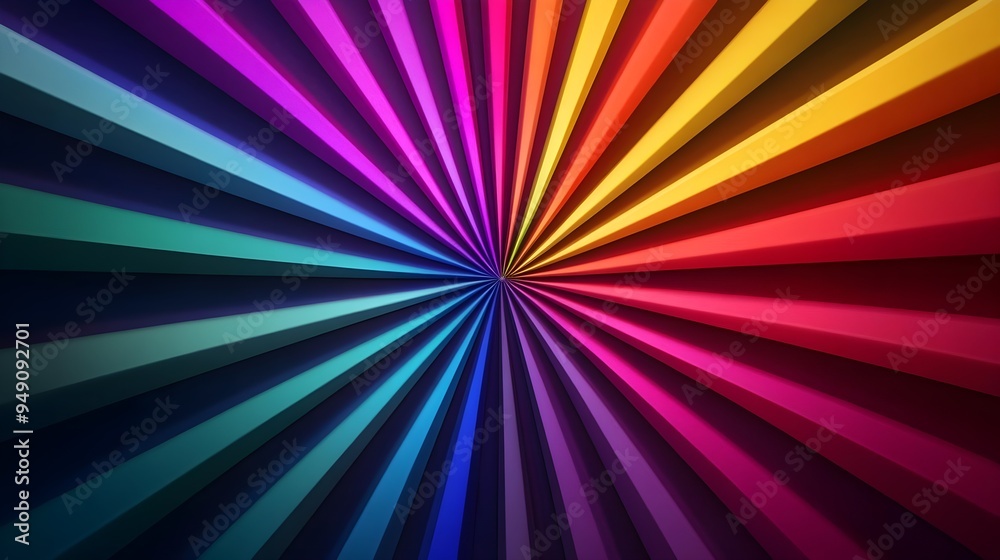 Abstract Rainbow Stripes Background, Colorful Geometric Design Abstract Rainbow Stripes Background, Colorful Geometric Design