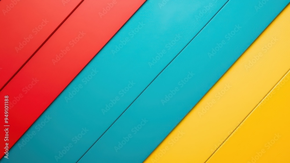 Fototapeta premium Profile in bold primary colors, representing simplicity and clarity